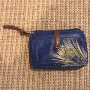 Blue peacock phone case/wallet